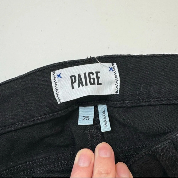 Paige Black Overdye Verdugo Ankle Skinny Jeans Size 25 - Picture 5 of 12